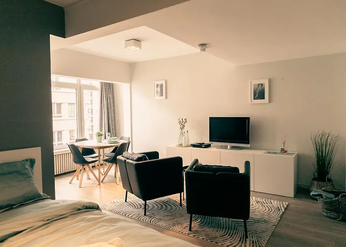 Ruime 2 Pers Studio Bij Casino Oostende: Geniet Van Zee, Kunst, En Relax